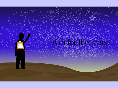 Aim for the stars. design illustration vector