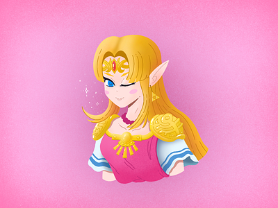 Inktober Day 15 – Legend illustration inktober inktober2019 legend of zelda magic girl nintendo princess zelda