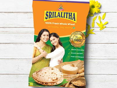 Srilalitha Wheat Flour Package Design By What a Story branding branding design corporate corporate design creative creative design illustraion package package design packaging packaging design product packaging professional design startup what a story