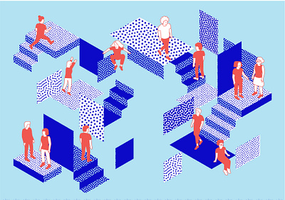 Día centro. character design illustration patterns vector