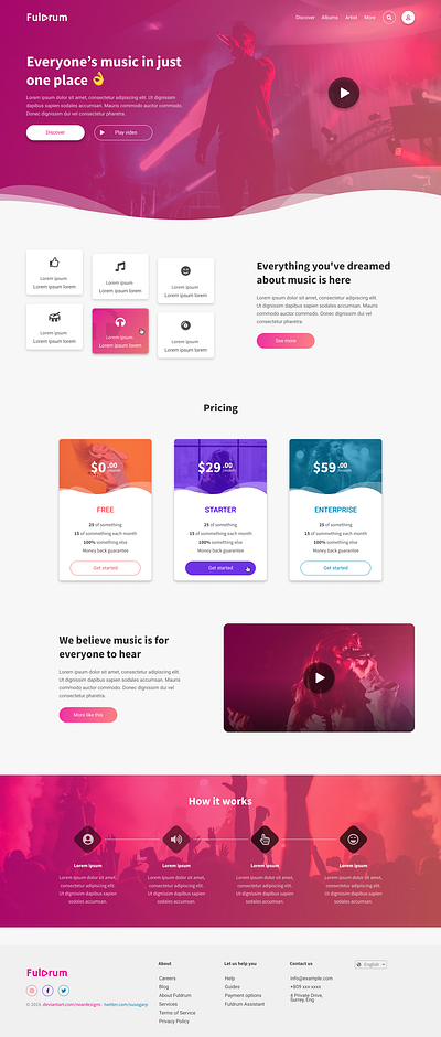 Fuldrum, fictional web design design ui web website