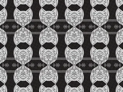 Halloween motif animal cat cutout dotted eyes feline figure ground geometry halloween happy line meow minimalistic motif pattern retro shapes spooky