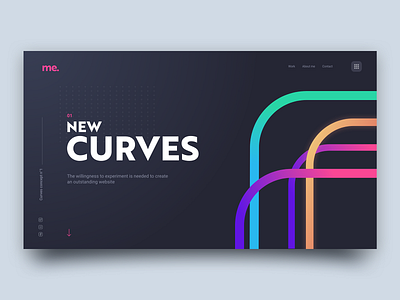 New Curves adobe xd blue concept curve dark flat gradient green homepage minimal orange pink purple simple