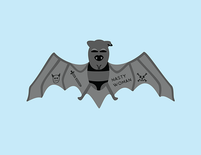 bat bitch bat halloween illustration illustrator vampire