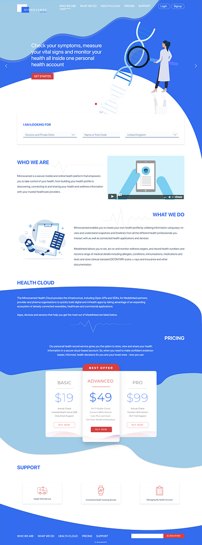 minnovamed landing page @design design illustration logo ui uiuxdesign ux webdesign