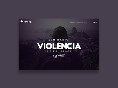Landpage Seminário FenSeg design ui web