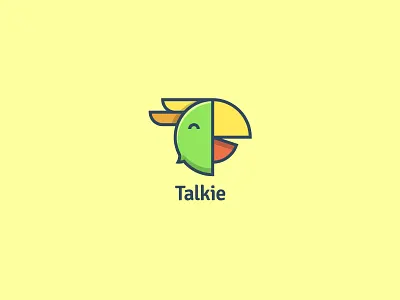 Talkie Social Media Website brand branding branding design branding designer daily logo challenge flat design flat illustration flat logo flat logo design illustration logo logo a day logotipo logotype logotypedesign parrot logo parrots social media social media branding social network