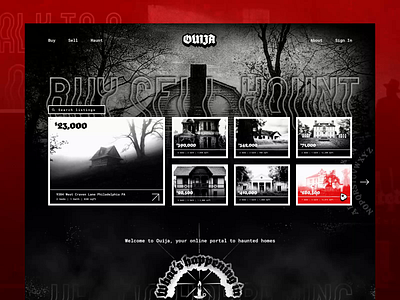 Ouija adobe xd adobexd design elegant seagulls halloween horror mocktober mockup movie real estate texture ui ux ux design webdesign