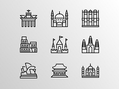 Tourist Attraction Outline building creative design doodle history icon icon artwork icon bundle icon set iconfinder identity monument nation national outline shutterstock tourism tourist tourist attraction tourist hotspot