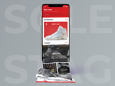 SoleStage iOS App Concept adidas bape concept app hype hypebeast ios app nike off white sneakers yeezy