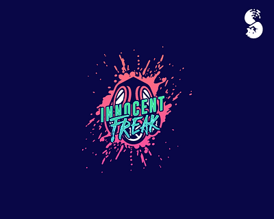 Innocent Freak Logo cool design freak gasmask logo splatter vaporwave vector