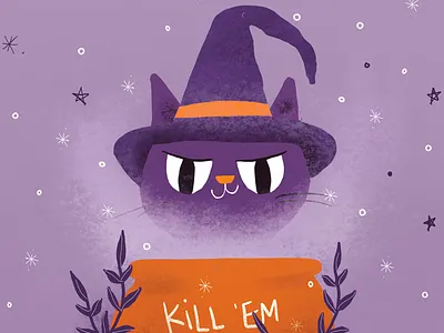 Happy Meowlloween 🎃😼👻 cat cats halloween illustration