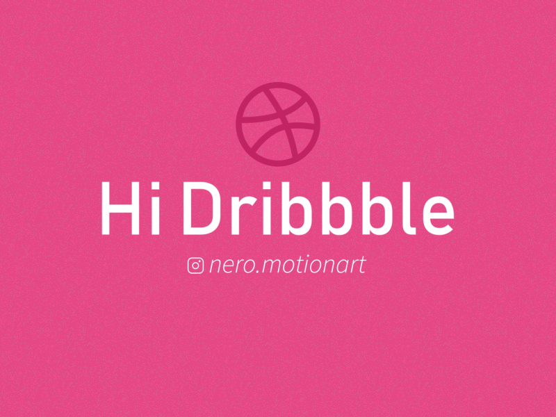 Hi Dribbble Animation 2d art 2danimation after effects aftereffects animation hi dribbble motion design motiongraphics