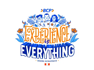 Experience is everything art artist branding branding design design designinspiration dribbble experience friend ila illustration lettering logo peru peruvian typography vector