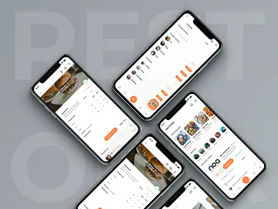 Restopia - Social & Food App app app design branding design food app ordering social app typography ui ux