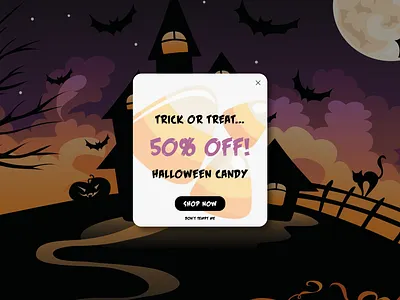 Daily UI | 016 | Pop-Up / Overlay 016 dailyui dailyuichallenge design halloween overlay popup sale ui ux visual design