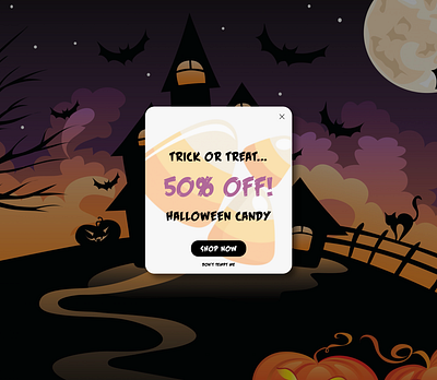 Daily UI | 016 | Pop-Up / Overlay 016 dailyui dailyuichallenge design halloween overlay popup sale ui ux visual design