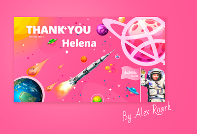 Thank You Helena For My Start design figma illustration thanks ui vector web