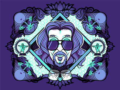 The Dude big lebowski cs4 illustration illustrator sacred geometry spirituality vector vector illustration