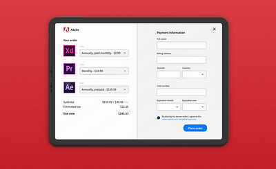 Daily ui 002 - Checkout adobe check out checkout daily ui daily ui 002 dailyui place order spectrum
