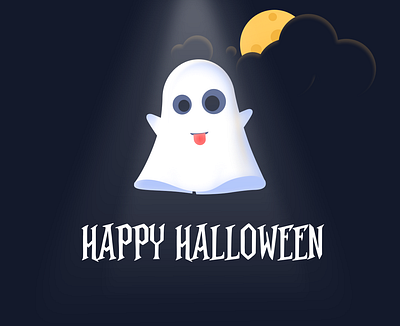 HAPPY HALLOWEEN ghost halloween illustrator