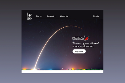 Daily ui 003 - Landing page daily ui daily ui 003 dailyui kerbal space program ksp landing page