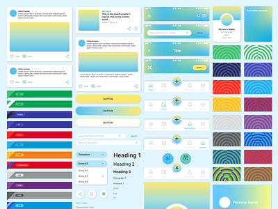 UI Connect Design System alma mater alumni app button cards case study components design system input ios mobile navigation typography ui uiux university ux