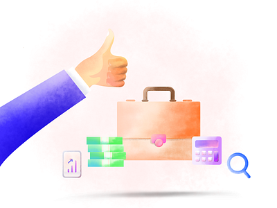 Budget setup notification illustration (updated) branding briefcase cash comment design graphic illustration ios like logo mobile modal money neel notification prakhar search share sharma web