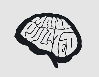 Manipulated brain clientwork custom lettering design drawing hand drawn handlettering lettering logo designer logodesign logotype logotype design logotype designer think typography vector