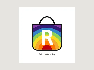 rainbow shopping 02 art branding character creative design illustration illustrator logo portrait vector vexel work
