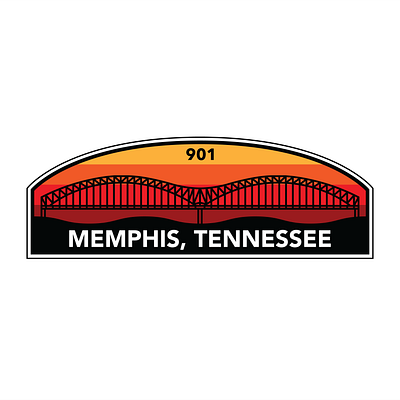 Memphis Sticker adobe black cooler design illustration illustrator memphis red sticker tennessee text type yeti