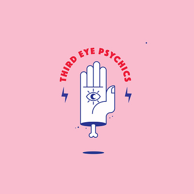 Hand Series 1/5 : Third Eye Psychics. basic shapes design illustration illustration art illustrator minimal vector vector illustration vectorart vintage