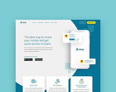 Landing Page for Arvo Finance design dribbble finance lagos landing page nativebrands nigerian ui uiux ux web web design website website concept