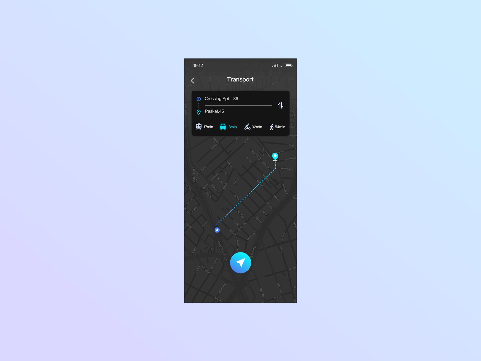 navigation app design ui