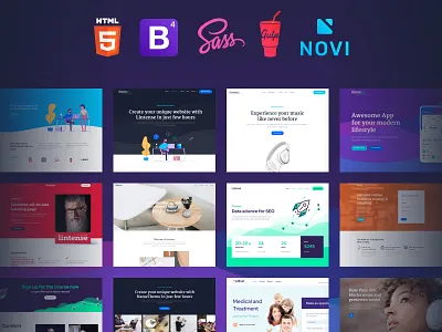 Lintense - All-in-one Landing Page Template business company creative creative agency css developer html template html5 landingpage onepage page builder personal portfolio responsive
