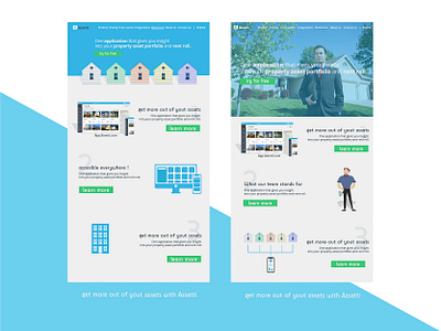 ASSETTI website assets blue blue and white bold color bold colors buttons design flat graphic graphics green home page house houses illustration logo simple texture typography website