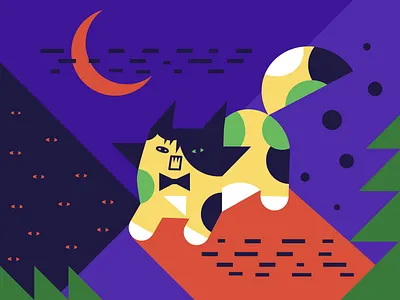 Happy Halloween art calico cat design digital illustration eyes halloween illustraion illustrator shapes vector