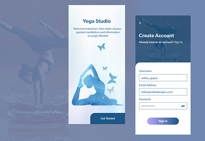 Daily Ui - 001 dailyui dailyui 001 onboarding screen signup yoga