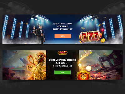 Hero Banners for Casino banner betting casino composition graphic design hero banner