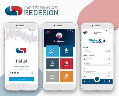 Capitec Bank App Redesign bank app redesign banking banking app mobile bank app money app simple design ui ui designer uidesign uiux
