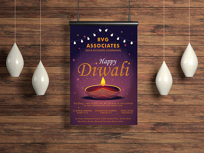 SHUBH DIWALI FLYER FOR RVG ASSOCIATES advertisement branding design designer flyer template flyerdesign graphicdesigner illustration portfolio poster poster art posters typography vector