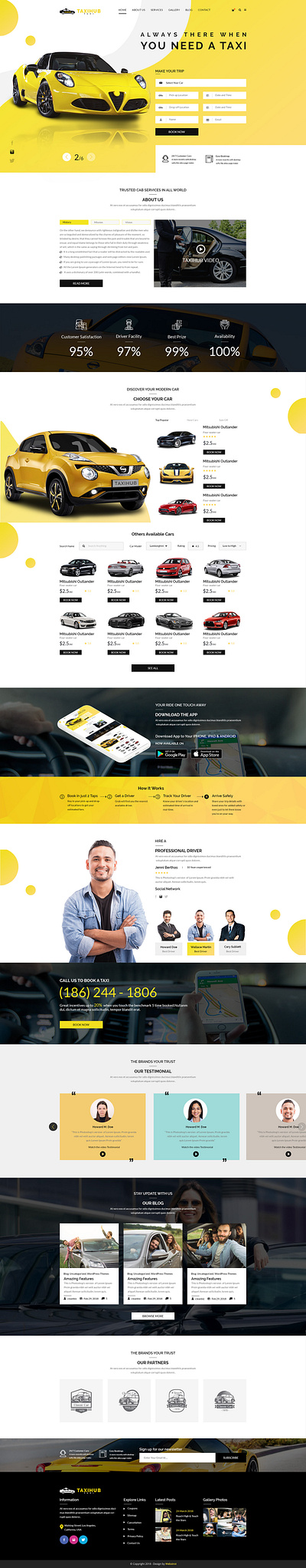 Taxi Booking Website Multi page UI/UX app landing page bootstrap cab cab booking car dealer clean creative multipage on demand softdesign taxi taxi app taxi driver ui ux web design website design