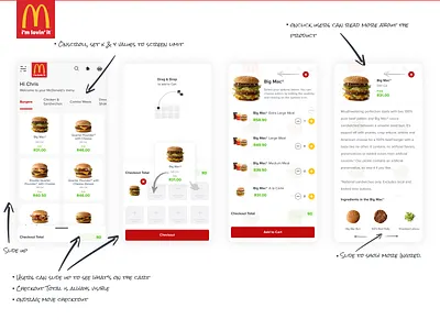 McDonalds Mobile Checkout addtocart cart checkout drag and drop ecommerce app ecommerce design mcdonalds mobile app mobile design mobile ui south africa ui design