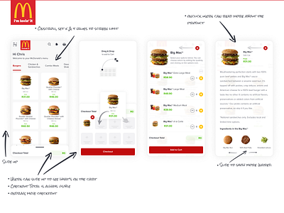 McDonalds Mobile Checkout addtocart cart checkout drag and drop ecommerce app ecommerce design mcdonalds mobile app mobile design mobile ui south africa ui design