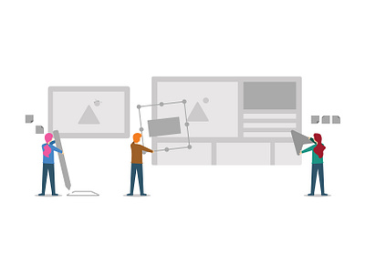 UI/UX & Graphic Design (Illustration) branding clean design flat illustration minimal vector