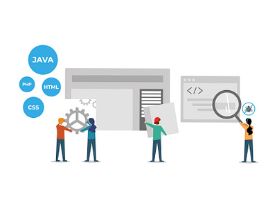Software Development (Illustration) branding clean design flat illustration minimal