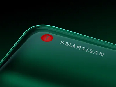 Smartisan 坚果 Pro 3 3d art artist c4d color design glass green jade lamp logo octane phone smartisan