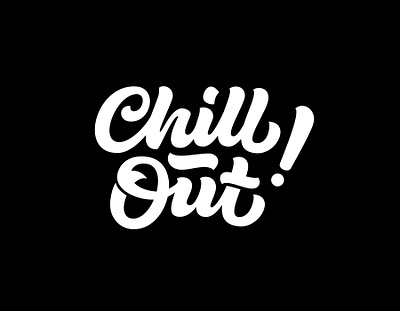 Chill Out brushlettering custom lettering design digitalart hand drawn handdrawntype handlettering logo logodesign logotype pencil sketch procreate typography