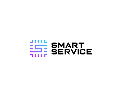 Smart Service Logo branding design illustration logo logotype microscheme s service tech technology логотип микросхема ремонт чип