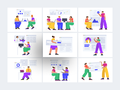 Smash Free Illustration Constructor chat colorful conversation coworking education free freebie infographics it modern scene shopping smash stylish svg web work world